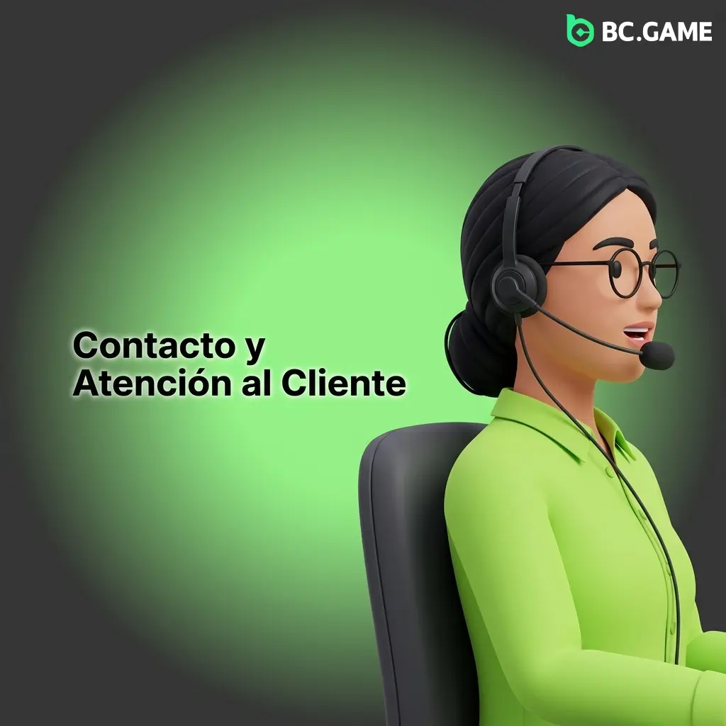 Equipo de soporte BC Game 24/7 en español con chat en vivo, email, Telegram y centro de ayuda