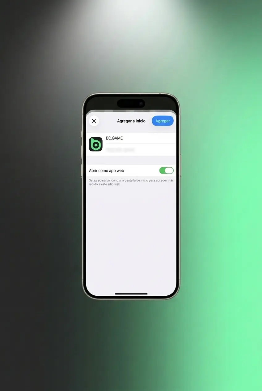 Guía de instalación de BC Game PWA en iOS con pasos detallados para iPhone e iPad desde Safari