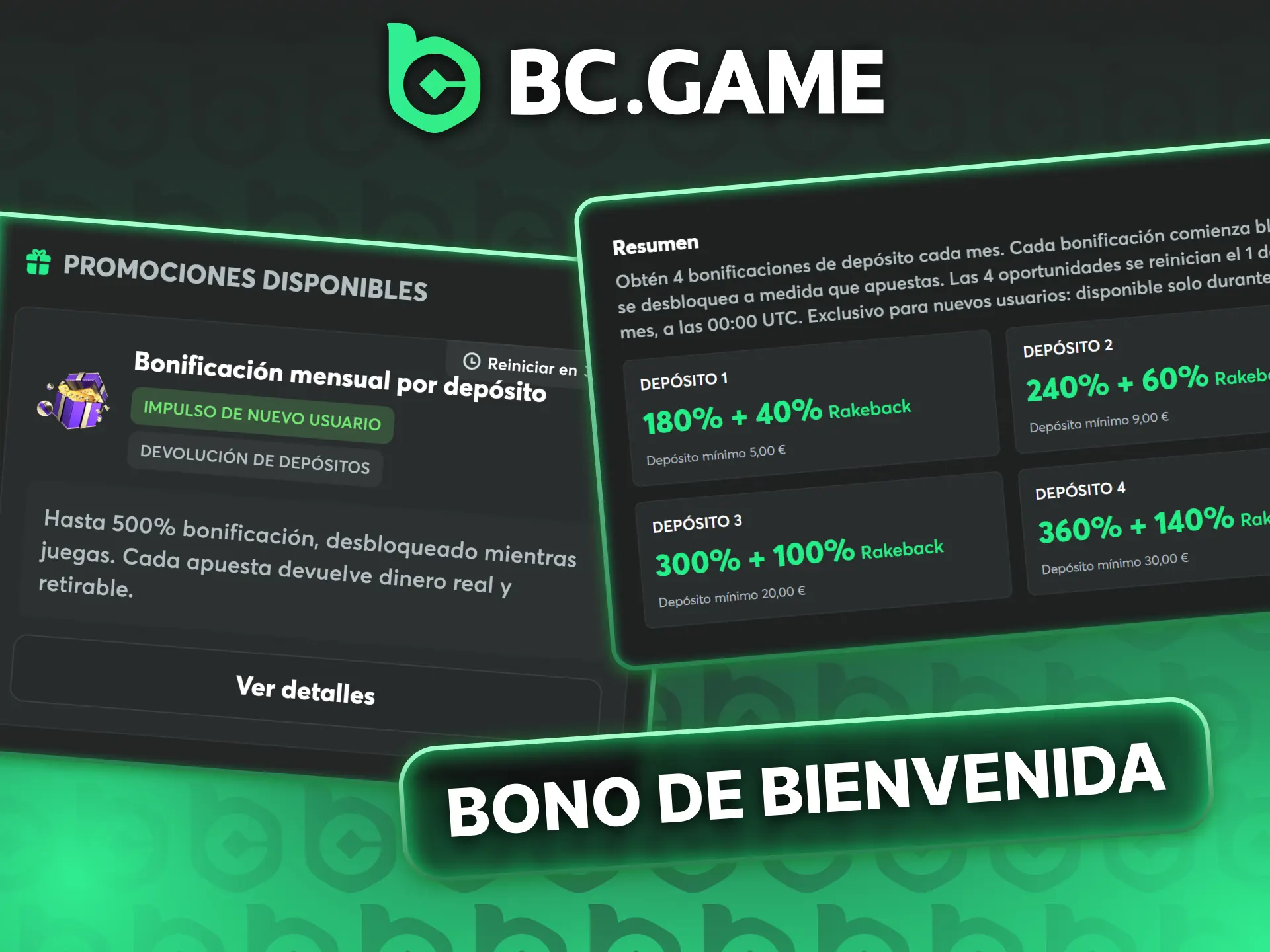Activa el paquete de bienvenida para nuevos jugadores en BC Game.